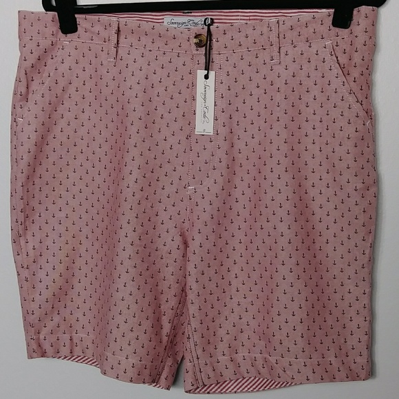 Sovereign Code Men’s Red Anchor Oxford Shorts - Picture 1 of 5